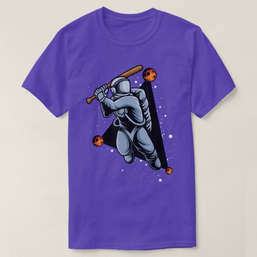 宇宙飛行士遊の宇宙ティー内の野球 Tシャツ (デザイン正面)