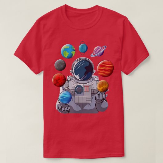 宇宙飛行士遊の惑星太陽の系 Tシャツ (デザイン正面)