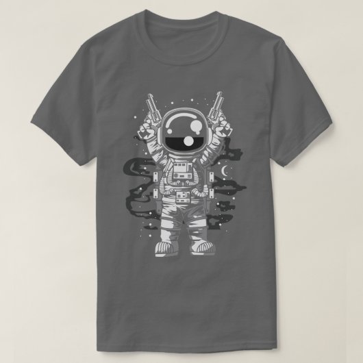 宇宙飛行士遊の銃 Tシャツ (デザイン正面)