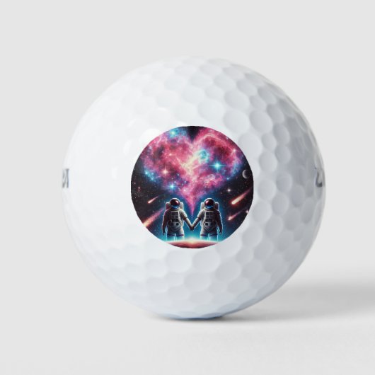 宇宙飛行士銀河系ゴルフボールデザイン ゴルフボール (正面)
