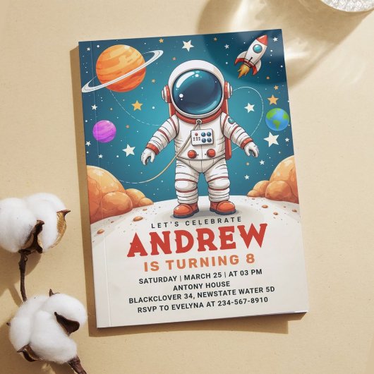 宇宙飛行士銀河系宇宙誕生会 招待状
