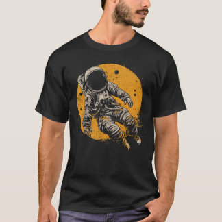 宇宙飛行士飛んでいる宇宙 Tシャツ