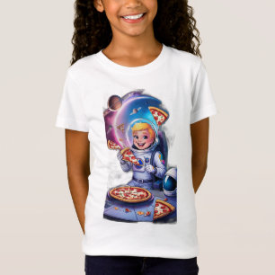 宇宙飛行士食べの宇宙のピザ。 Tシャツ