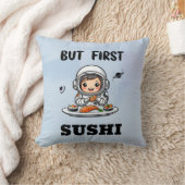 宇宙飛行士食べの寿司 クッション (ブランケット)