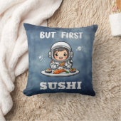 宇宙飛行士食べの寿司 クッション (ブランケット)