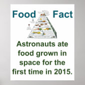 宇宙飛行士食べの食べ物宇宙 – 食の事実 ポスター (正面)