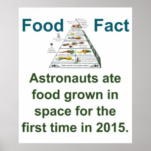 宇宙飛行士食べの食べ物宇宙 – 食の事実 ポスター