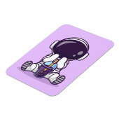 宇宙飛行士飲みボバティーイラストレーション磁石 マグネット (左側)