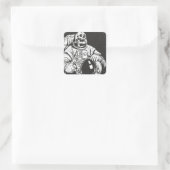 宇宙飛行士骨格不気味スカル スクエアシール (バッグ)