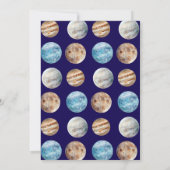 宇宙飛行士1年誕生日 招待状 (裏面)