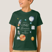 宇宙飛行士1歳の誕生日スペース Tシャツ (正面)