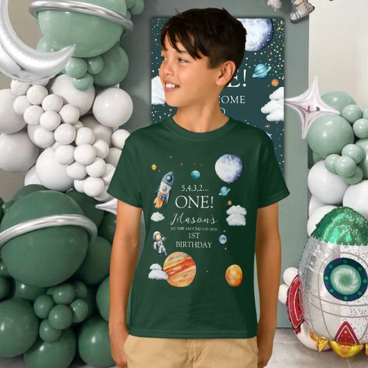 宇宙飛行士1歳の誕生日スペース Tシャツ