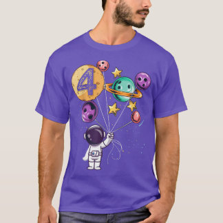 宇宙飛行士4th Birthday Boys Girls宇宙恋人4 Ye Tシャツ