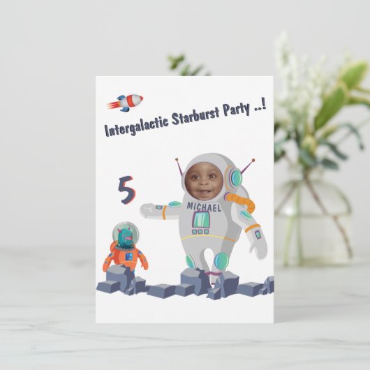 宇宙飛行士5誕生日 招待状 (スタンド正面)