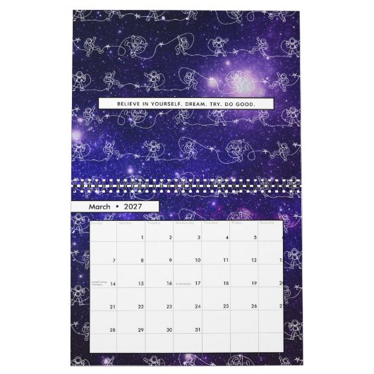 宇宙飛行士 カレンダー (3月 2027)