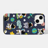 宇宙飛行士 カートゥーン宇宙  iPhoneケース (裏面横)
