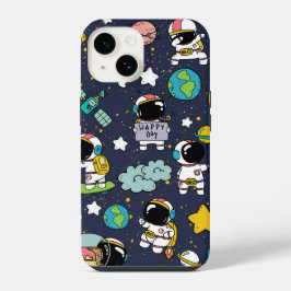 宇宙飛行士 カートゥーン宇宙  iPhone 14ケース