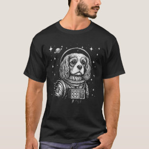 宇宙飛行士 キャバリア・キング・チャールズ・スパニエル スペースガラ Tシャツ