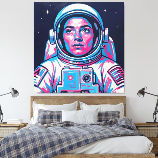 宇宙飛行士 キャンバスプリント (インサイチュ (寝室))