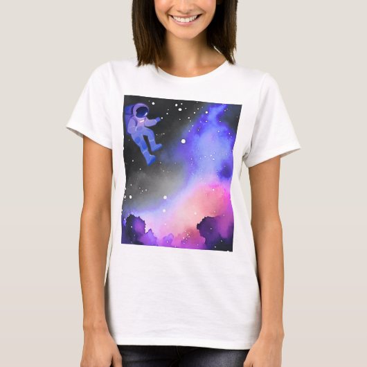 宇宙飛行士 コズミック 宇宙 レディース Tシャツ (正面)