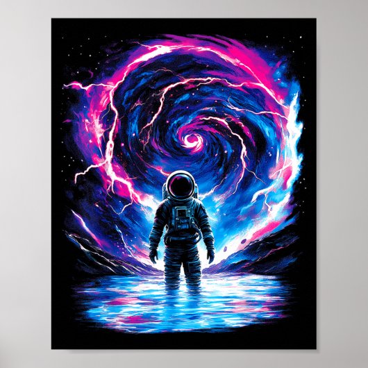 宇宙飛行士 コズミック 宇宙 銀河 科学 ポスター (正面)