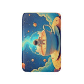 宇宙飛行士 コーヒー スペース アート バスマット (正面縦)