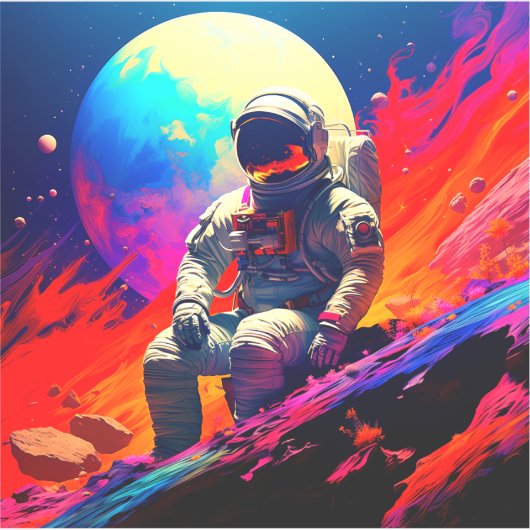 宇宙飛行士 シール (正面)