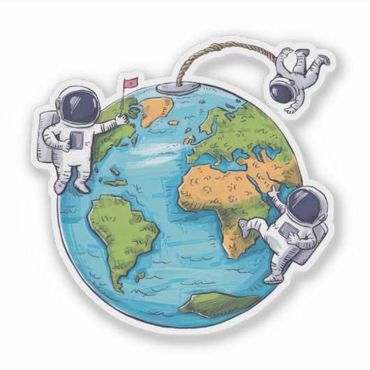 宇宙飛行士 シール (正面)