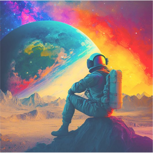 宇宙飛行士 シール (正面)