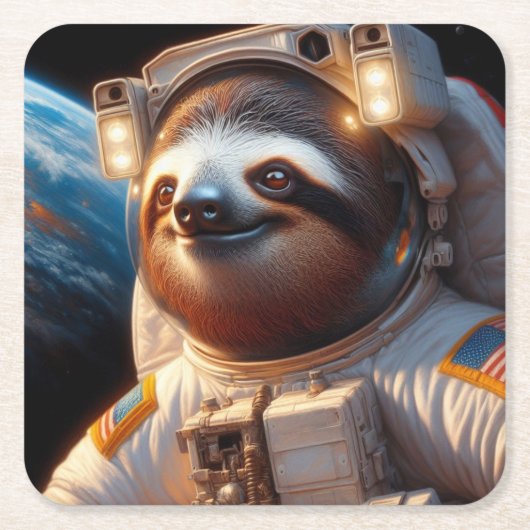 宇宙飛行士 スクエアペーパーコースター (正面)