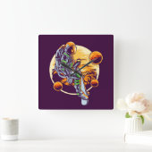 宇宙飛行士 スクエア壁時計 (ホーム)