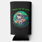 宇宙飛行士、スタートのための撮影 スリム缶クーラー (裏面)