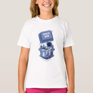宇宙飛行士 スペースバー バブルバス 子供向け Tシャツ