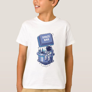 宇宙飛行士 スペースバー バブルバス 子供向け Tシャツ
