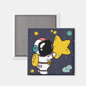 宇宙飛行士 スペース カートゥーン マグネット (正面/裏面)