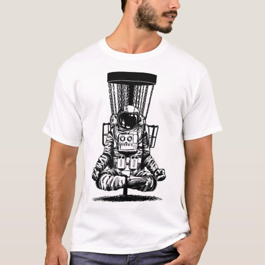 宇宙飛行士 ディスクゴルフ ヨガスケッチ Tシャツ (正面)
