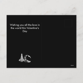 宇宙飛行士、ハッピーバレンタインデーのパーソナライズ名 シーズンポストカード