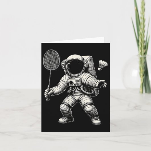 宇宙飛行士 バドミントン プレーヤー シャトル スポーツ カード (正面)