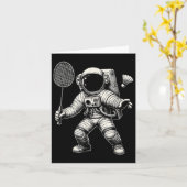 宇宙飛行士 バドミントン プレーヤー シャトル スポーツ カード (黄色い花)