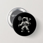 宇宙飛行士 バドミントン プレーヤー シャトル スポーツ 缶バッジ (正面&裏面)
