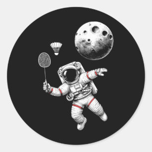 宇宙飛行士 バドミントン プレーヤー シャトル スポーツ _9 ラウンドシール