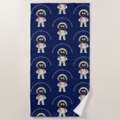 宇宙飛行士 ビーチタオル (正面)