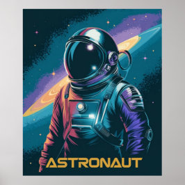 宇宙飛行士 フューチャリスティック ポスター