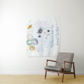 宇宙飛行士 ブルー ゴールド スペース 誕生日 バックドロップ タペストリー (インサイチュ)