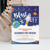 宇宙飛行士 プラネット 外部宇宙 ロケット船 パーティー 招待状