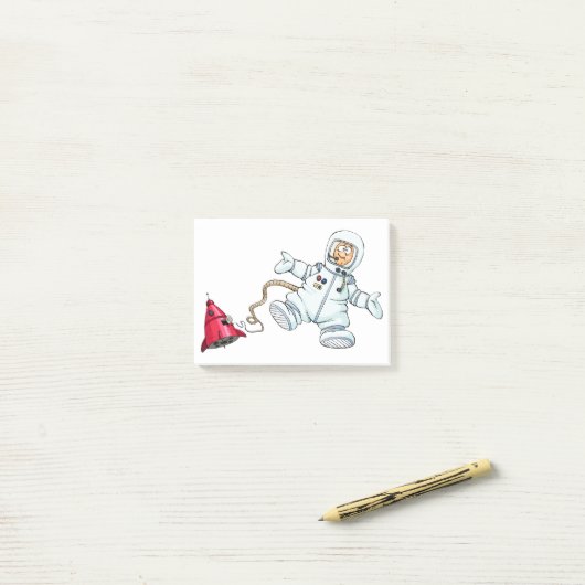 宇宙飛行士 ポストイット (デスク上)