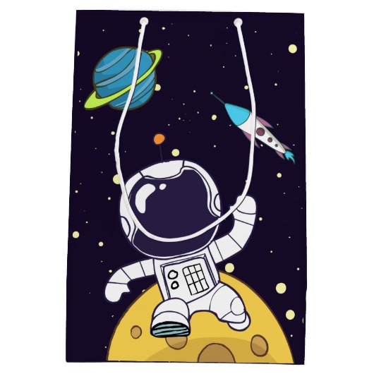 宇宙飛行士 ミディアムペーパーバッグ (裏面)