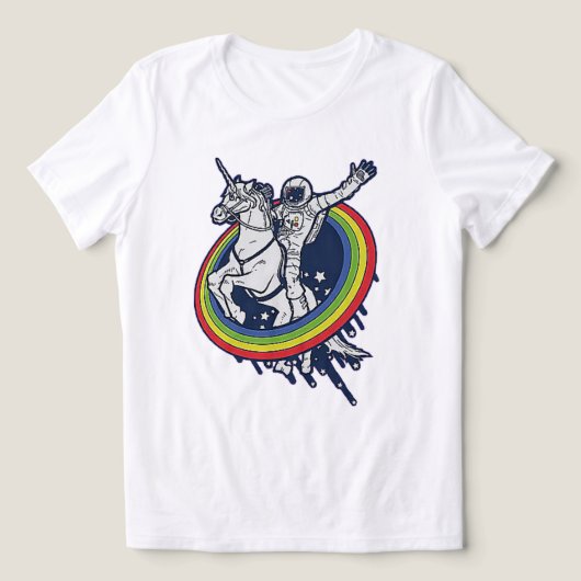 宇宙飛行士+ユニコーン トライブレンドTシャツ (デザイン正面)