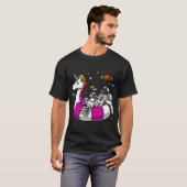 宇宙飛行士+ユニコーン+フロート Tシャツ (正面フル)