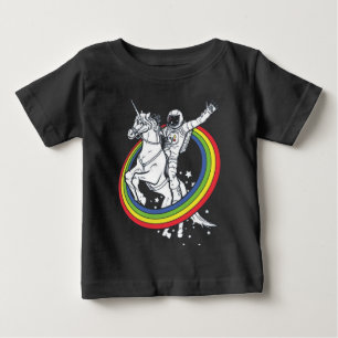 宇宙飛行士+ユニコーン ベビーTシャツ